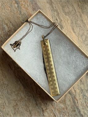 Art Deco Gold-Filled Knife Pendant On GF Chain
